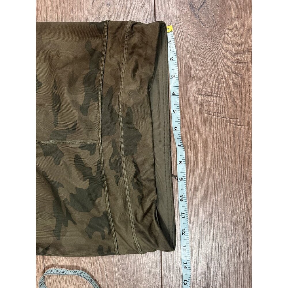 Lululemon Run INSPIRE CROP II Savasana Green Camo LUXTREME Crop Leggings 4 - Picture 3 of 7